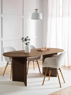 Mesa De Comedor Ovalada De Madera Toni, 200 X 90 Cm