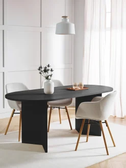 Mesa De Comedor Ovalada De Madera Toni, 200 X 90 Cm