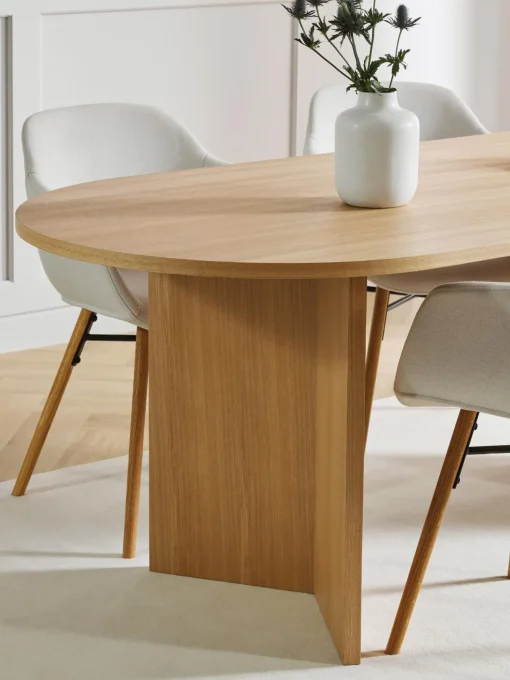Mesa De Comedor Ovalada De Madera Toni, 200 X 90 Cm