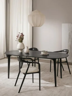 Mesa De Comedor Ovalada De Madera De Mango Maciza Archie, 200 X 100 Cm