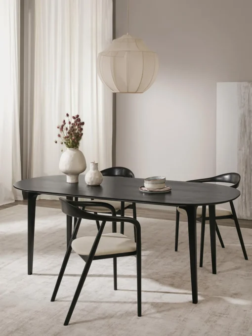 Mesa De Comedor Ovalada De Madera De Mango Maciza Archie, 200 X 100 Cm