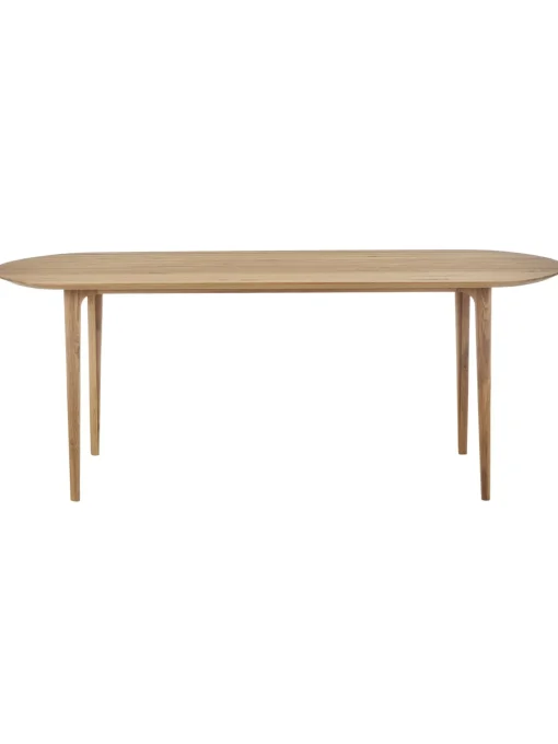 Mesa De Comedor Ovalada De Madera De Roble Maciza Archie, 200 X 100 Cm