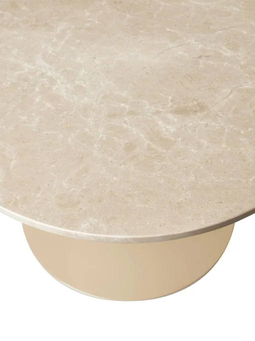 Mesa De Comedor Ovalada De Marmol Miley, 120 X 90 Cm