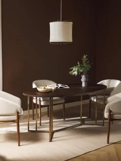 Mesa De Comedor Ovalada De Madera De Mango Luca, Tamanos Diferentes
