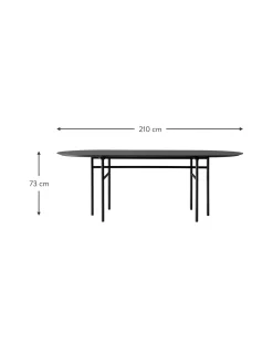Mesa De Comedor Ovalada Snaregade, 210 X 95 Cm