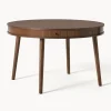 Mesa De Comedor Redonda Calary, Con Espacio De Almacenamiento