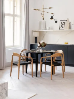 Mesa De Comedor Redonda De Madera De Mango Archie, O 110 Cm