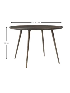 Mesa De Comedor Redonda De Madera De Roble Accent, Tamanos Diferentes