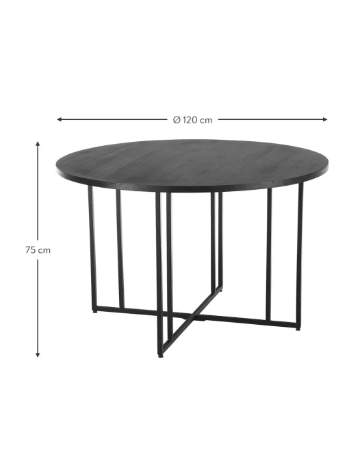 Mesa De Comedor Redonda De Madera De Mango Luca, Tamanos Diferentes