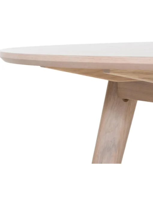 Mesa De Comedor Redonda De Roble Yumi, O 115 Cm