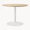 Mesa De Comedor Redonda En Fresno Menorca, O 100 Cm