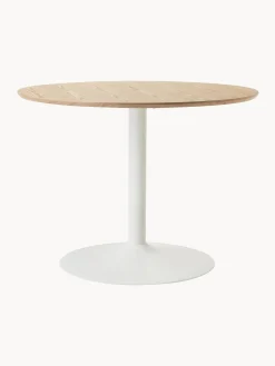 Mesa De Comedor Redonda En Fresno Menorca, O 100 Cm