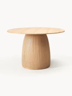 Mesa De Comedor Redonda En Roble Nelly, Tamanos Diferentes