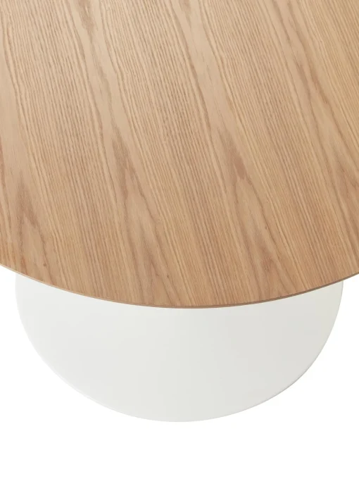 Mesa De Comedor Redonda En Fresno Menorca, O 100 Cm