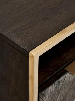 Mesita De Noche De Madera Maciza De Mango Harry