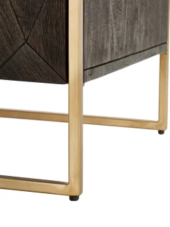 Mesita De Noche De Madera Maciza De Mango Harry