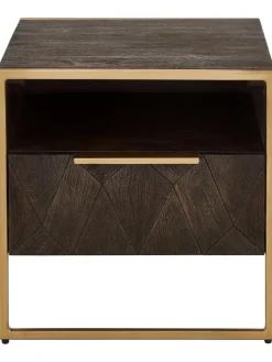 Mesita De Noche De Madera Maciza De Mango Harry