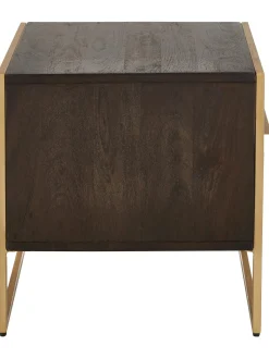 Mesita De Noche De Madera Maciza De Mango Harry