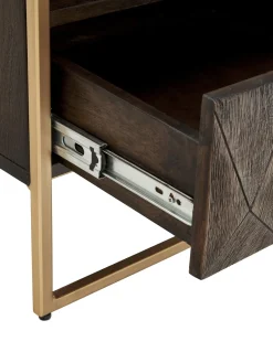 Mesita De Noche De Madera Maciza De Mango Harry