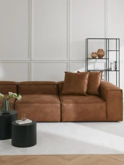 Modulo Central Sofa De Cuero Reciclado Lennon