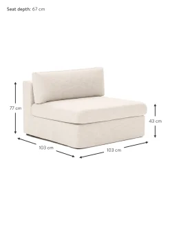 Modulo Central Sofa Russell, Desenfundable
