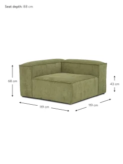 Modulo De Esquina De Pana Sofa Lennon
