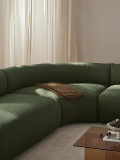 Modulo De Esquina Redondo En Tejido Boucle Sofa Sofia