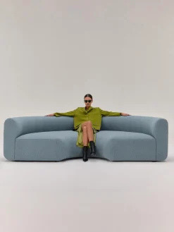 Modulo De Esquina Redondo En Tejido Boucle Sofa Sofia