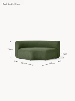 Modulo De Esquina Redondo En Tejido Boucle Sofa Sofia
