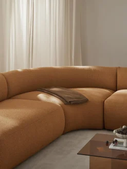 Modulo De Esquina Redondo En Tejido Boucle Sofa Sofia