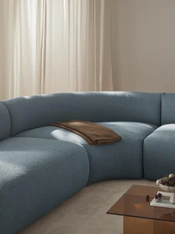 Modulo De Esquina Redondo En Tejido Boucle Sofa Sofia