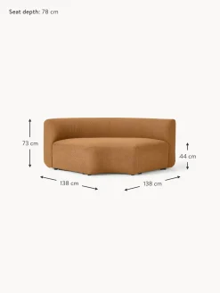 Modulo De Esquina Redondo En Tejido Boucle Sofa Sofia