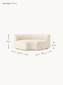 Modulo De Esquina Redondo En Tejido Boucle Sofa Sofia