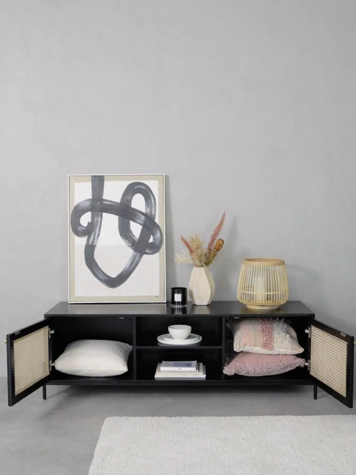 Mueble De Tv Con Tejido Vienes Vienna