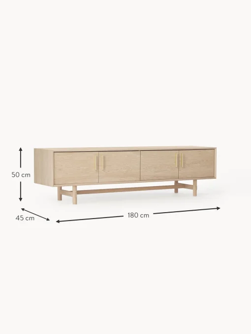 Mueble Tv Con Puertas De Roble Diana