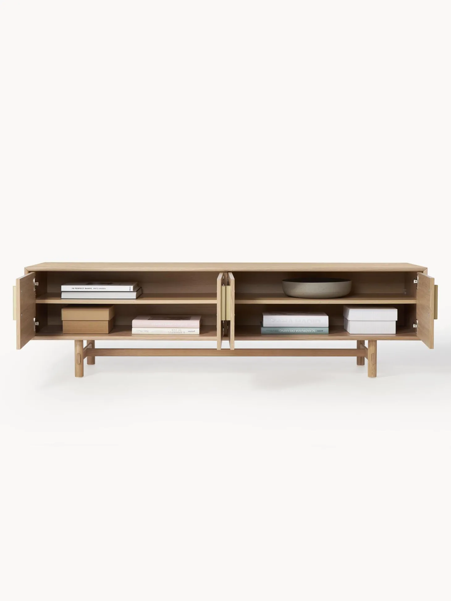 Mueble Tv Con Puertas De Roble Diana