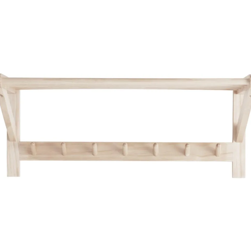 Perchero De Pared De Madera De Pino Cole