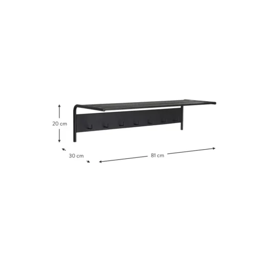 Perchero De Pared De Metal Fusion, 7 Gancho