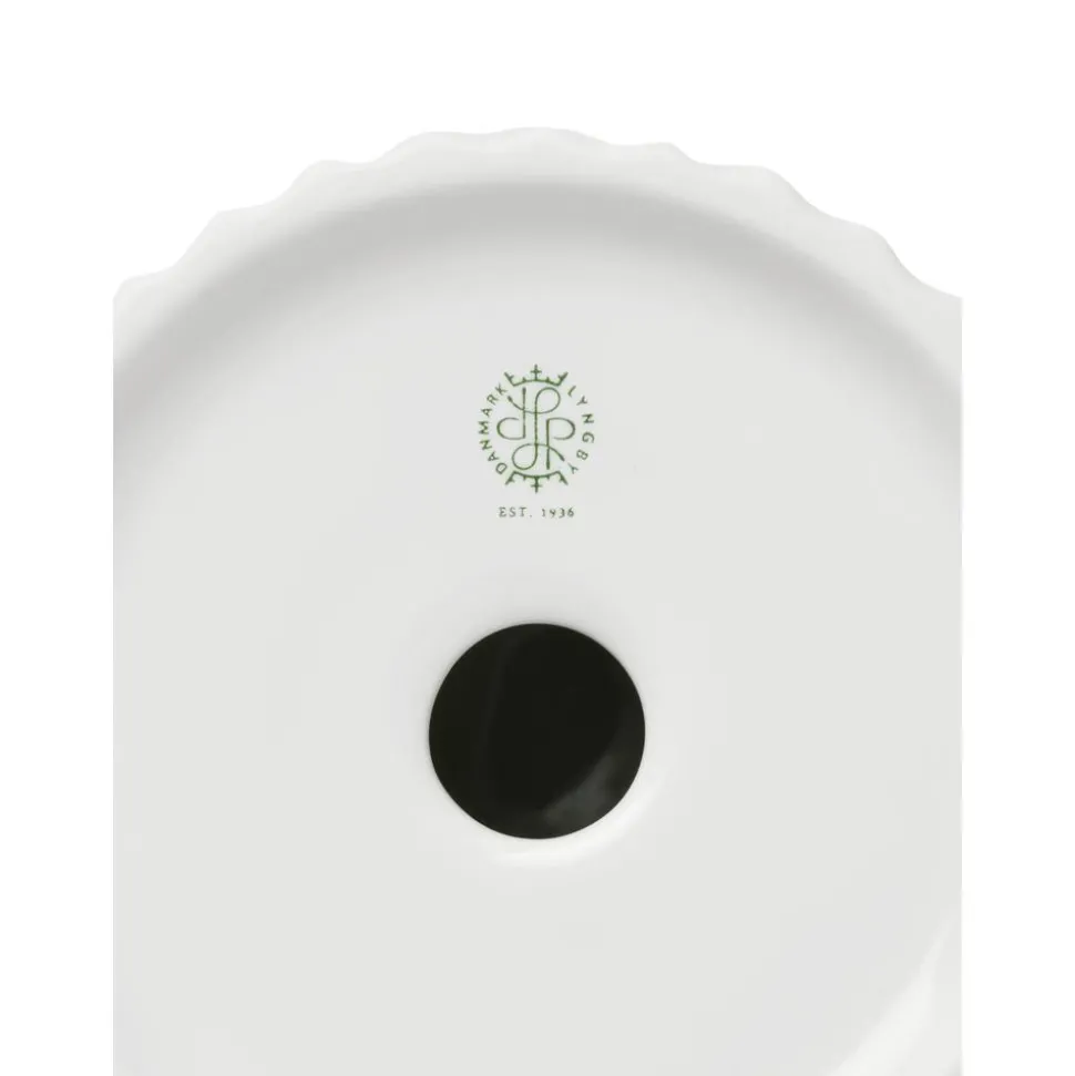 Portavelas De Porcelana Con Relieves Tura