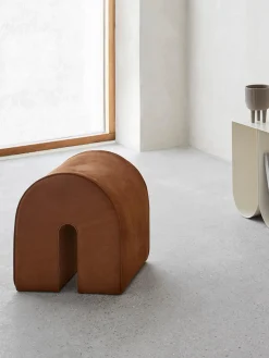 Puf De Piel Curved
