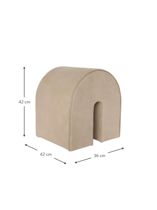 Puf De Piel Curved