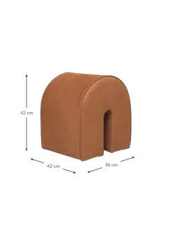 Puf De Piel Curved