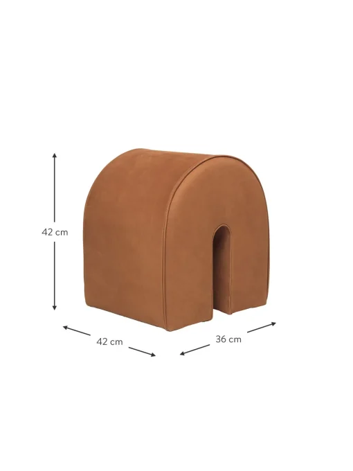 Puf De Piel Curved