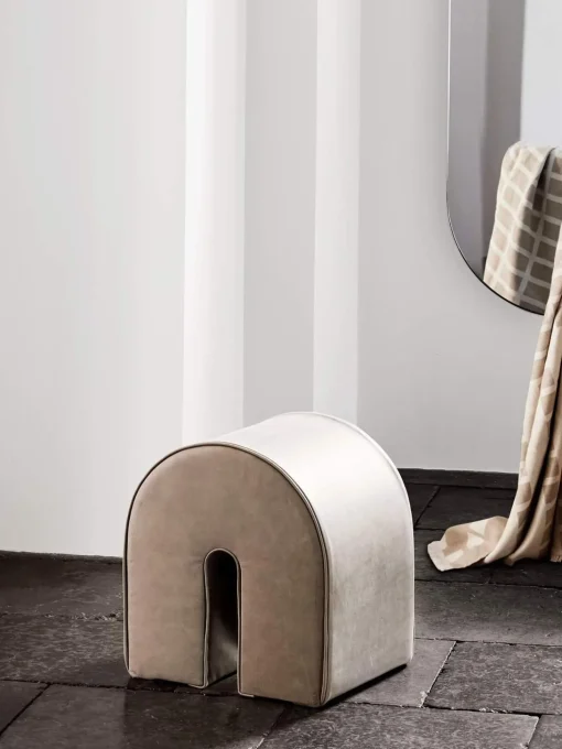 Puf De Piel Curved