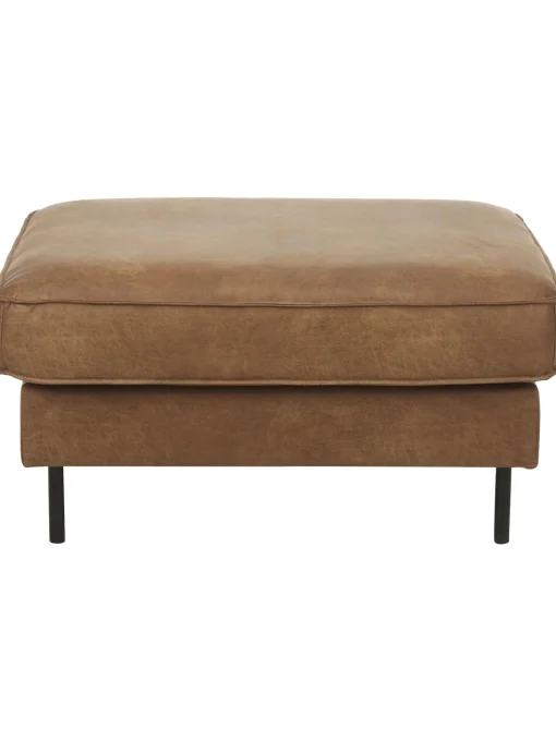 Reposapies Puf De Cuero Reciclado Hunter