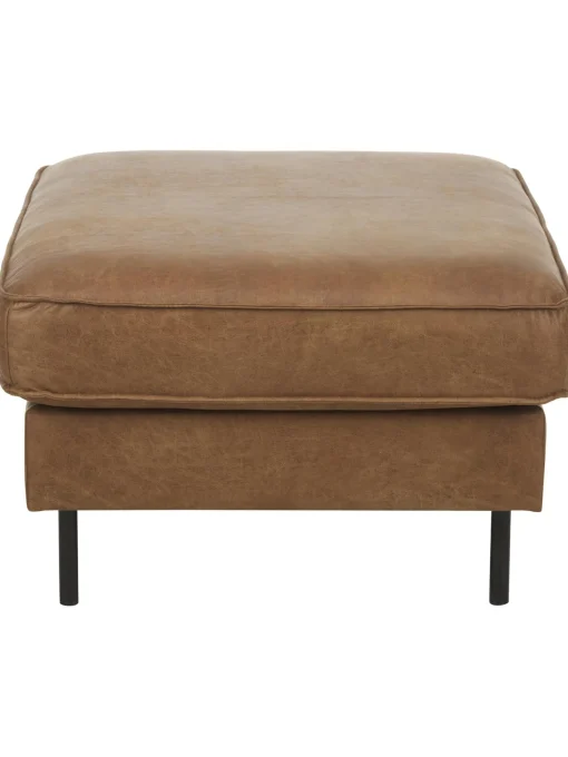 Reposapies Puf De Cuero Reciclado Hunter