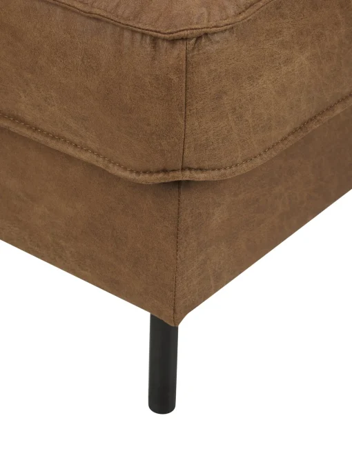 Reposapies Puf De Cuero Reciclado Hunter