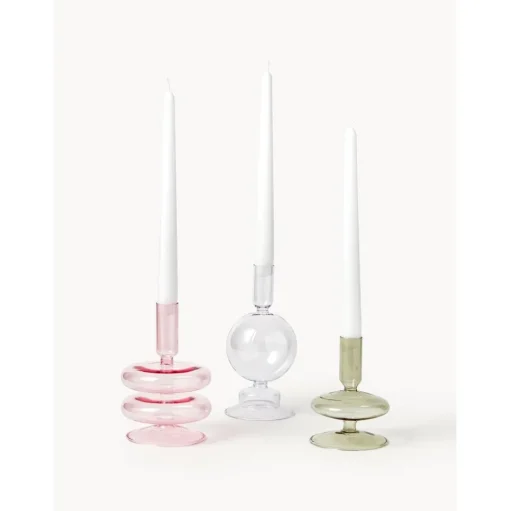 Set De Candelabros Con Forma Organica Clea, 3 Uds.