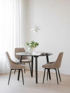 Set De Mesa De Comedor Con Sillas Tapizadadas Yumi, 3 Pzas.