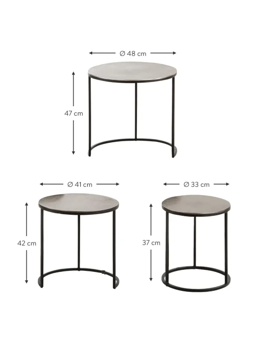 Set De Mesas Auxiliares Scott, 3 Uds.